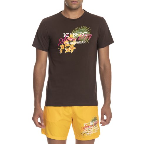 Iceberg Beachwear Férfi Tricou ICE3MTS02_BROWN_D MOST 38405 HELYETT 15320 Ft-ért!